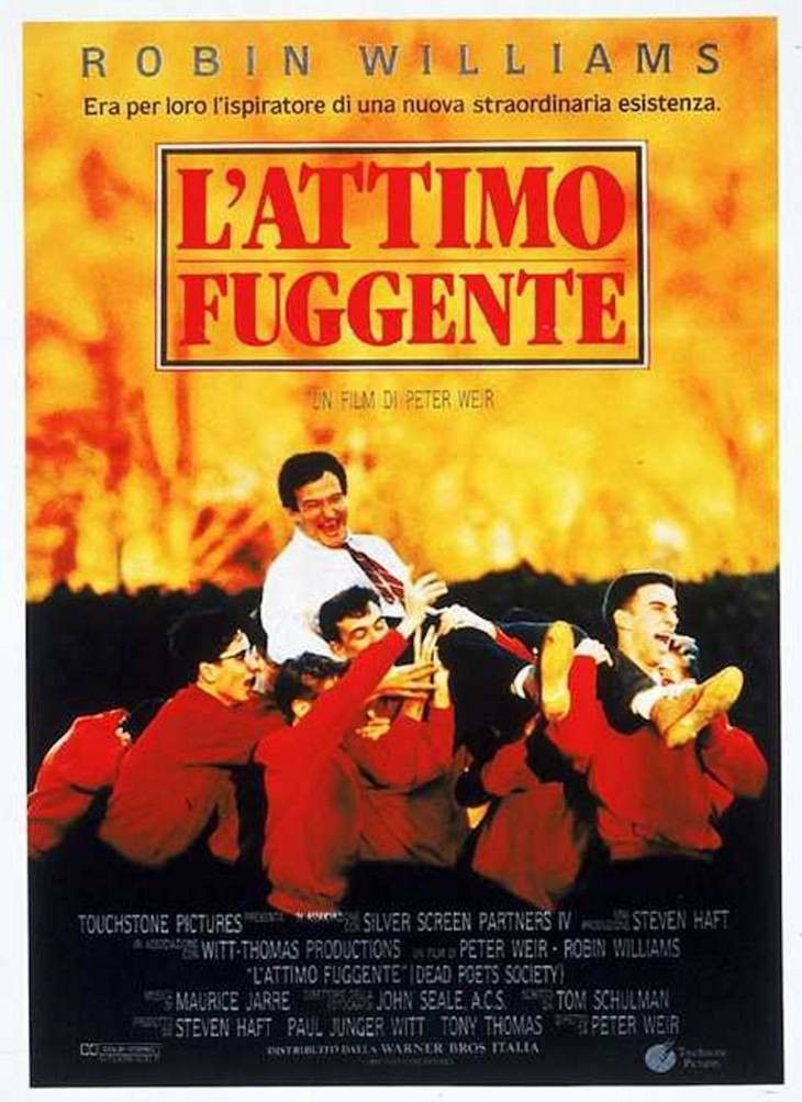 Locandina del film L’attimo fuggente, film motivazionale e riflessivo