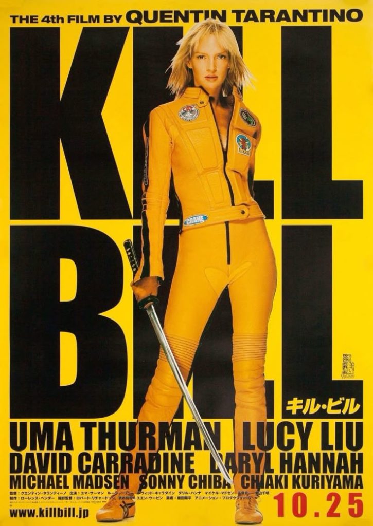 Locandina del film Kill Bill, azione, vendetta e adrenalina